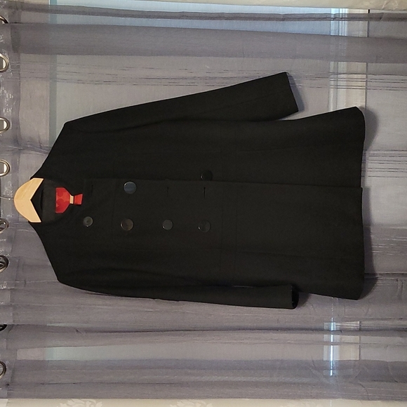 Joe fresh black button pea coat - Picture 3 of 5